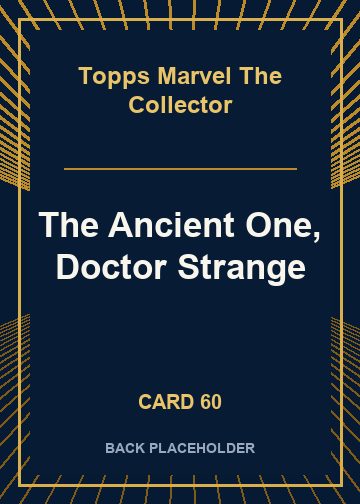 The Ancient One, Doctor Strange back card image