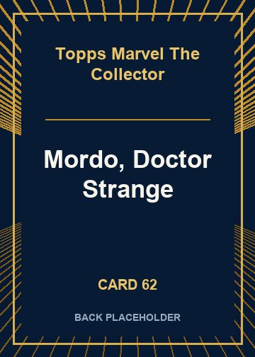 Mordo, Doctor Strange back card image