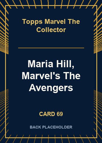 Maria Hill, Marvel's The Avengers back card image