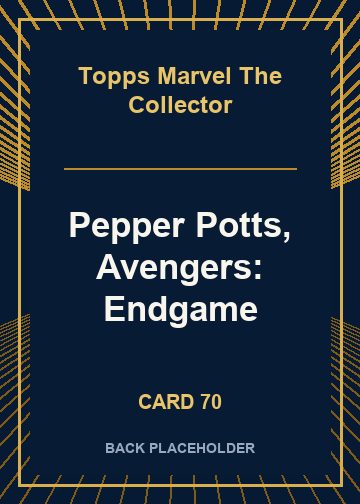 Pepper Potts, Avengers: Endgame back card image
