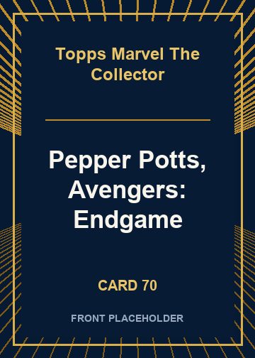 Pepper Potts, Avengers: Endgame front card image
