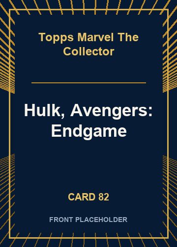Hulk, Avengers: Endgame front card image