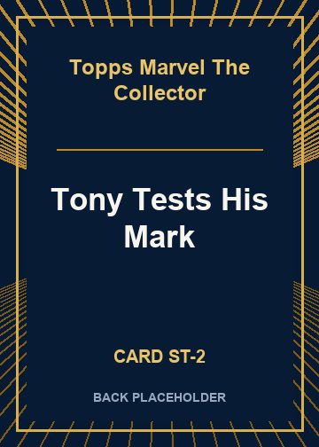 Tony Tests His Mark back card image
