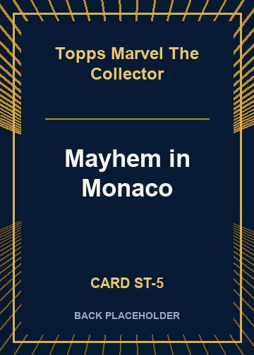 Mayhem in Monaco back card image