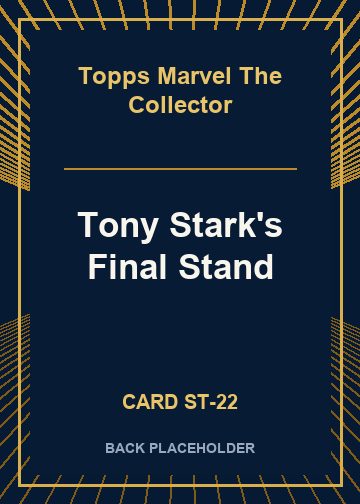 Tony Stark's Final Stand back card image
