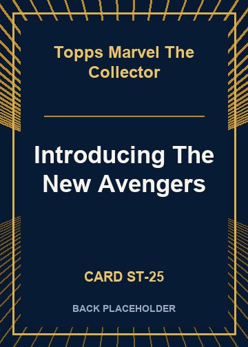 Introducing The New Avengers back card image