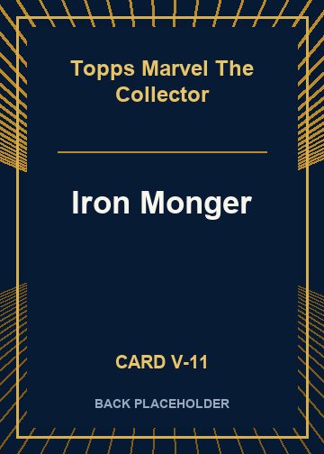 Iron Monger back card image