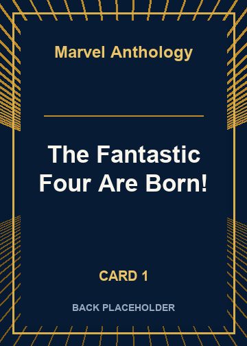 The Fantastic Four Are Born! back artwork