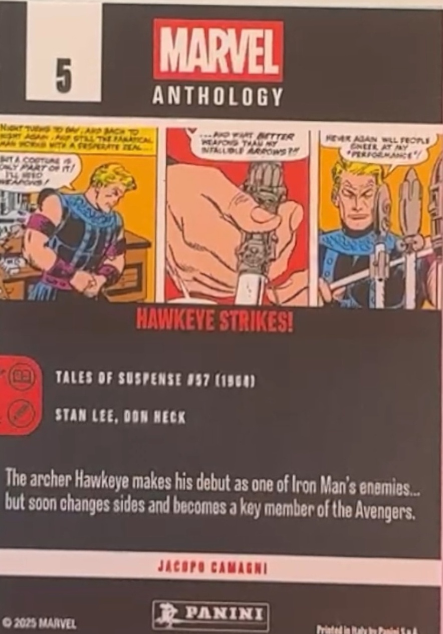 Hawkeye Strikes! back artwork