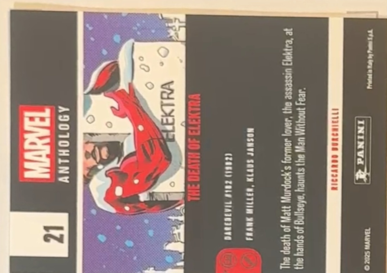 The Death of Elektra back artwork