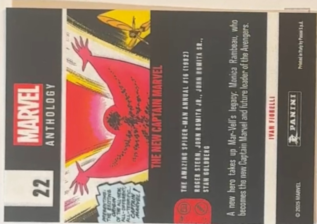 The New Captain Marvel back artwork
