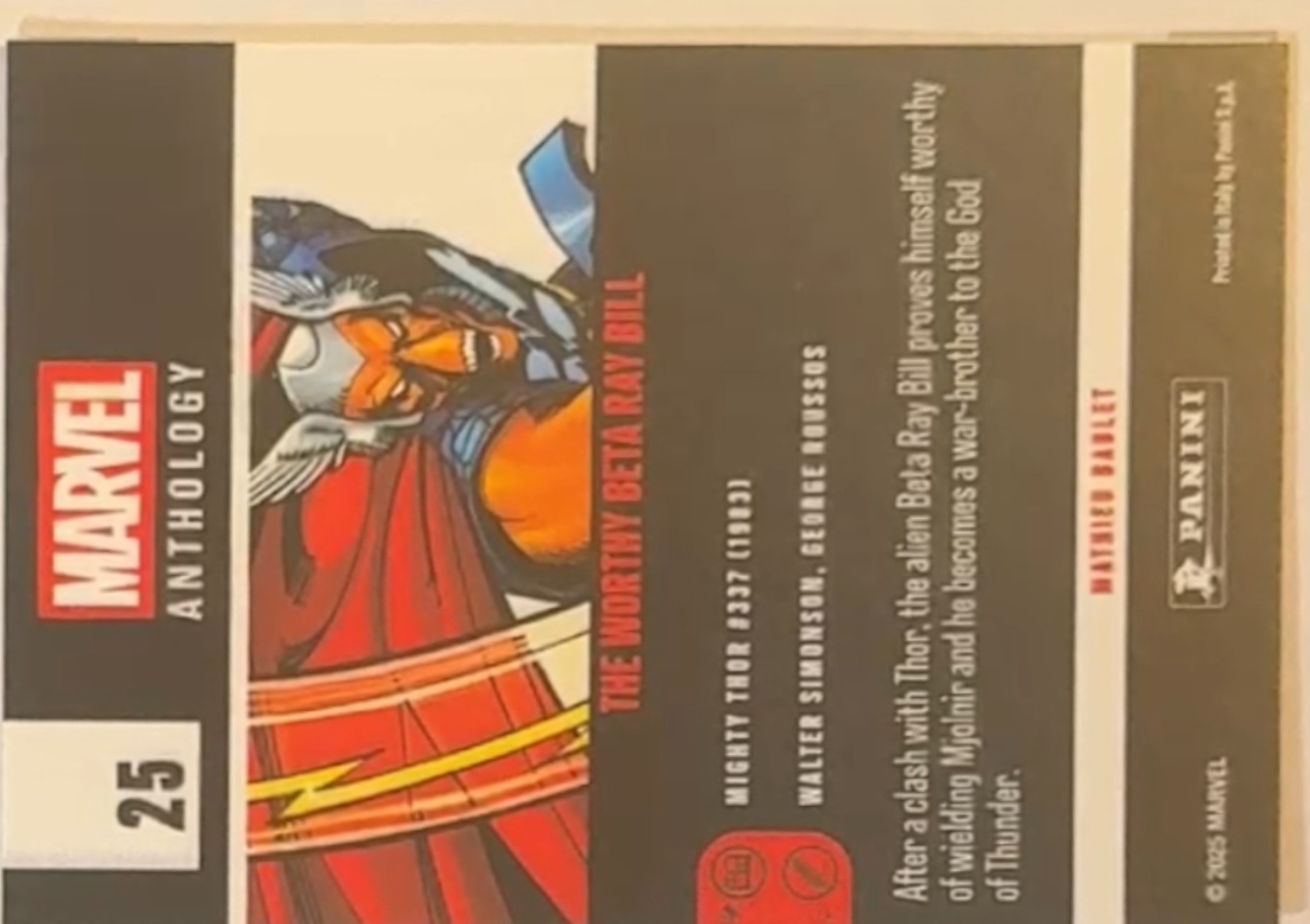 The Worthy Beta Ray Bill back artwork