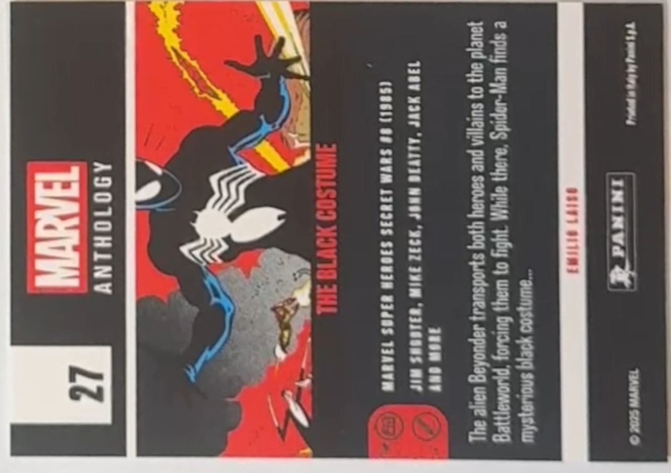 The Black Costume back artwork