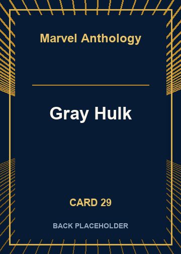 Gray Hulk back artwork