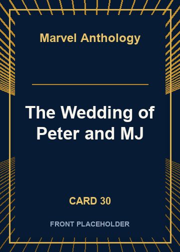 The Wedding of Peter and MJ front artwork