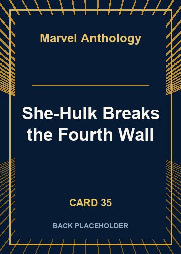 She-Hulk Breaks the Fourth Wall back artwork
