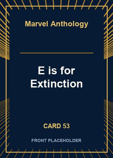 E is for Extinction card thumbnail