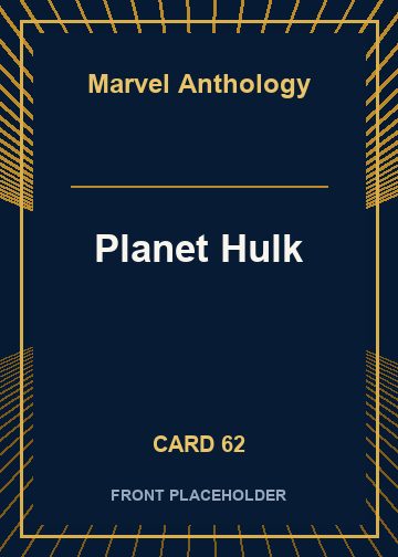 Planet Hulk front card image