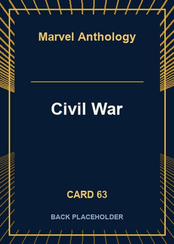 Civil War back card image