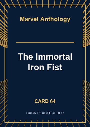 The Immortal Iron Fist back card image