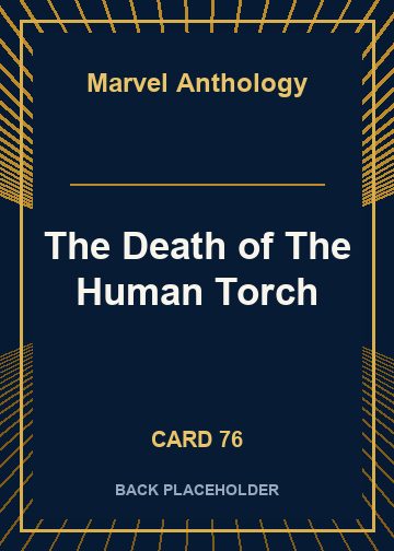 The Death of The Human Torch back card image