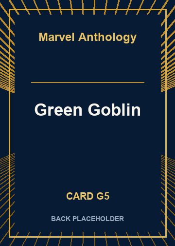 Green Goblin back card image