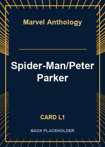 Spider-Man/Peter Parker back card image