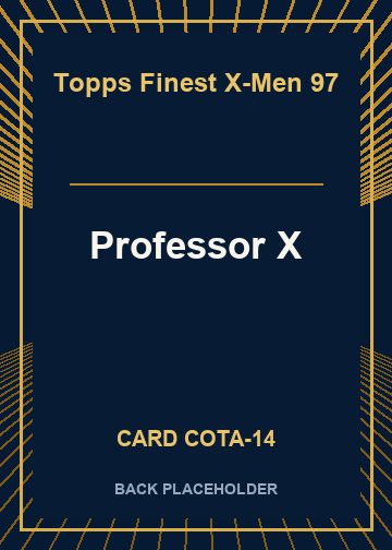 Professor X back card image