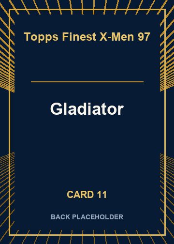Gladiator back artwork