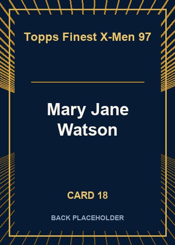 Mary Jane Watson back artwork
