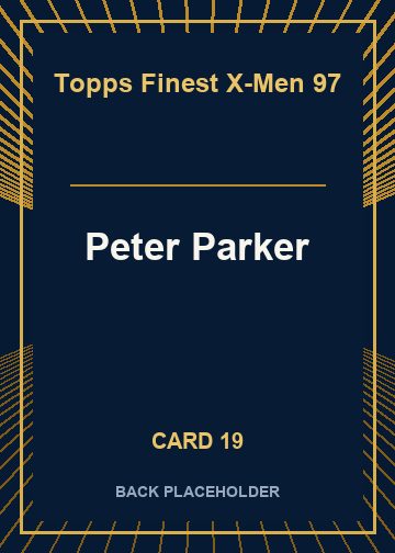 Peter Parker back artwork