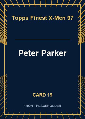Peter Parker front artwork