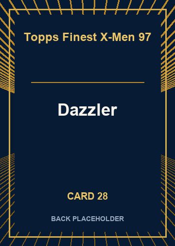 Dazzler back artwork