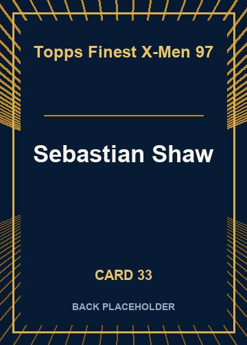 Sebastian Shaw back artwork