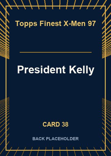 President Kelly back card image