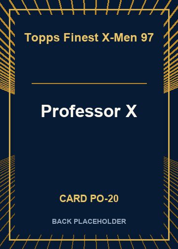 Professor X back card image