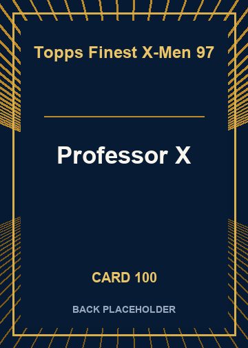 Professor X back card image