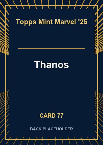 Thanos back card image