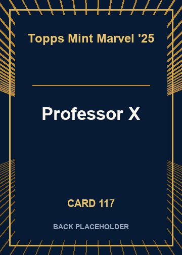 Professor X back card image