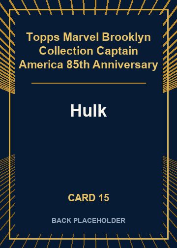 Hulk back artwork