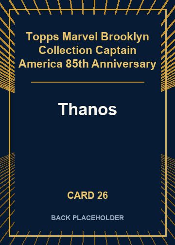 Thanos back artwork