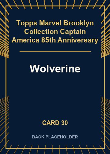 Wolverine back artwork