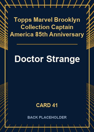 Doctor Strange back card image