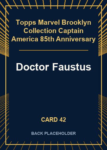 Doctor Faustus back card image