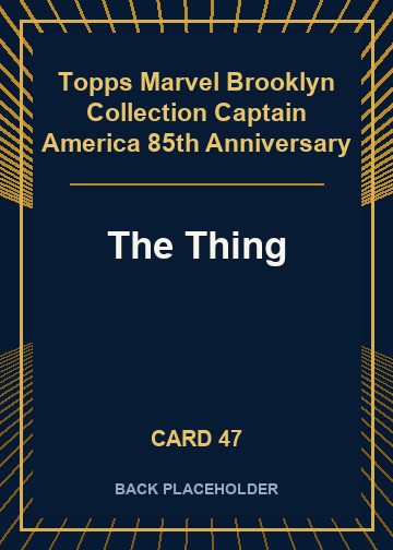 The Thing back card image
