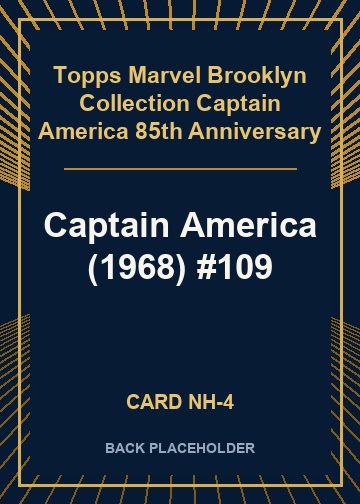 Captain America (1968) #109 back card image