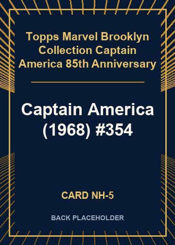 Captain America (1968) #354 back card image