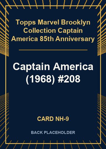 Captain America (1968) #208 back card image