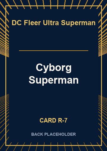 Cyborg Superman back card image