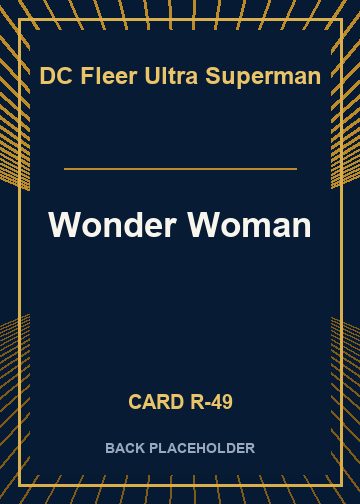 Wonder Woman back card image